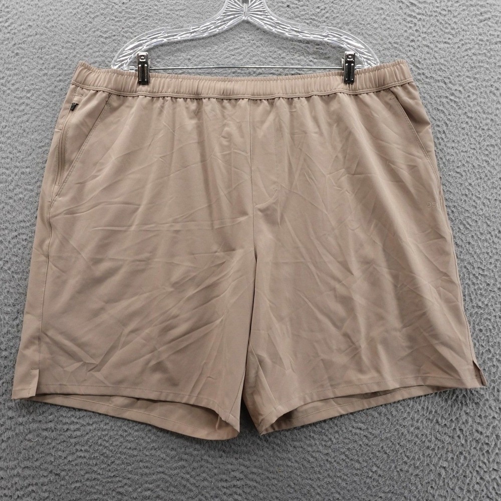 DSG Mens Agility Woven Training Shorts Khaki Tan XXL 8 Inch Inseam‎ NWT